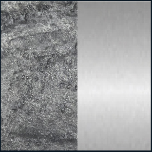 gris souris marbré mat | palladium poli