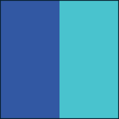 bleu majorelle translucide blanc turquoise  brillant | turquoise satin
