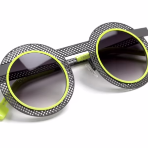 be gipsy hole sun 498 taupe satin perforé | jaune fluo satin